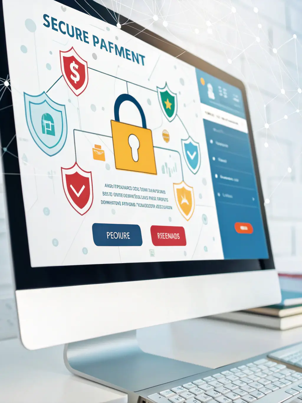 A secure payment gateway interface with visible encryption symbols, illustrating Jengupay's commitment to secure transactions.